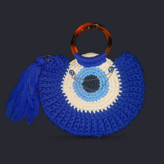 Energy Bubble Transmuter & Healing Shield - Ritual Blue Evil Eye Activated Purse