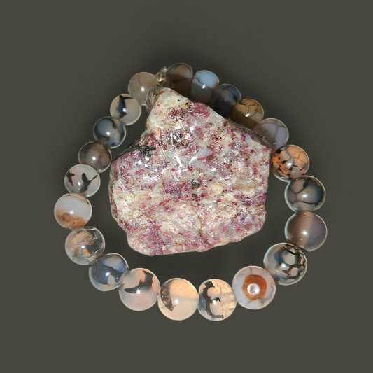 Peace, Strength, Power Snake Stone Ritual Bracelet