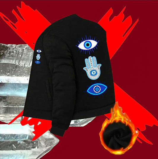 Masculine Ritual Actvated & Blessed Shielding & Transmuting Zip Up Black Jacket - All Sizes