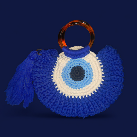 Energy Bubble Transmuter & Healing Shield - Ritual Blue Evil Eye Activated Purse