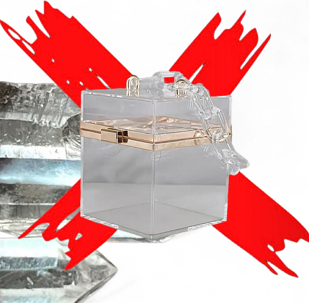 Untouchable Energy Shifter - Manifesting / Protection / Energy Cleanser - Clear & Gold Ritual Activated & Blessed Purse / Anything Bag / Box