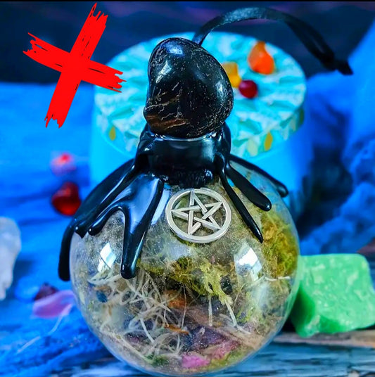 Hanging Black Witches Protection / Manifesting Ball - Ritual Activated & Blessed For A Powerful Untouchable Space