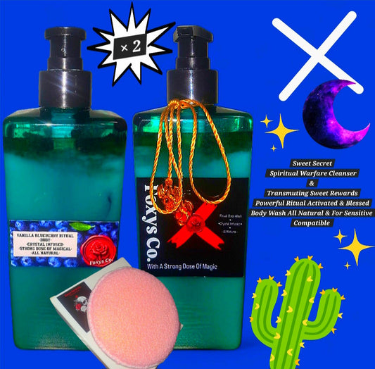 Sweet Secret - Spiritual Warfare & Transmuting Amplifier - Sweet Blueberry Vanilla - Powerful Ritual Infused All Natural Body Wash