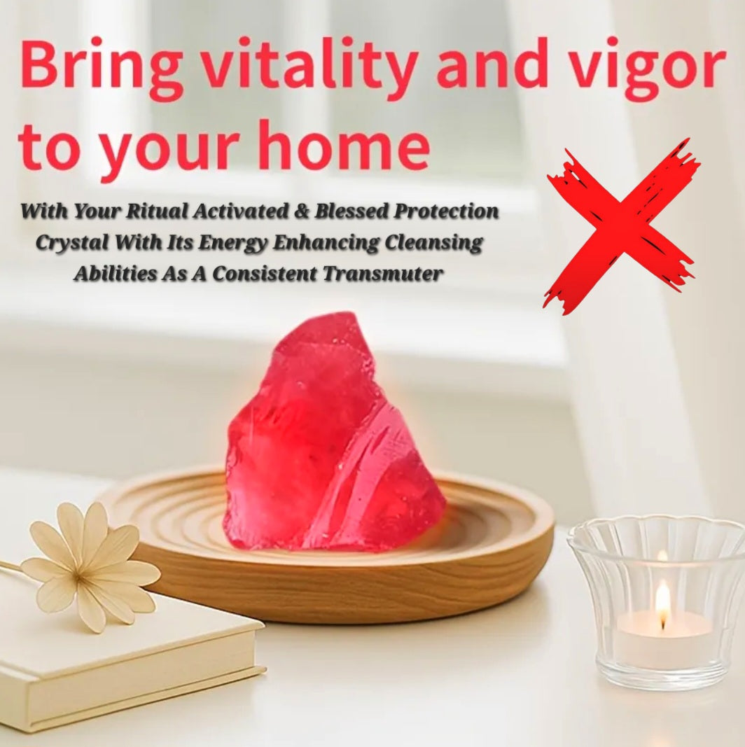 Guardian & Road Opener Of My Space & Energy - Large Watermelon Crystal - Ritual Activated & Blessed