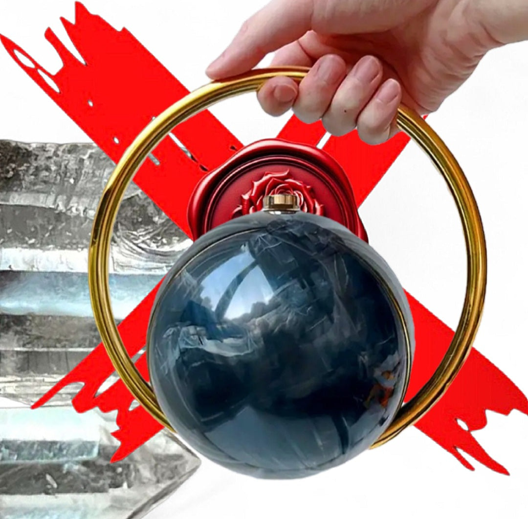 Transmuting Energy Amplifying Bubble - Blue / Gold / Greenish Ritual Activated & Blessed Purse