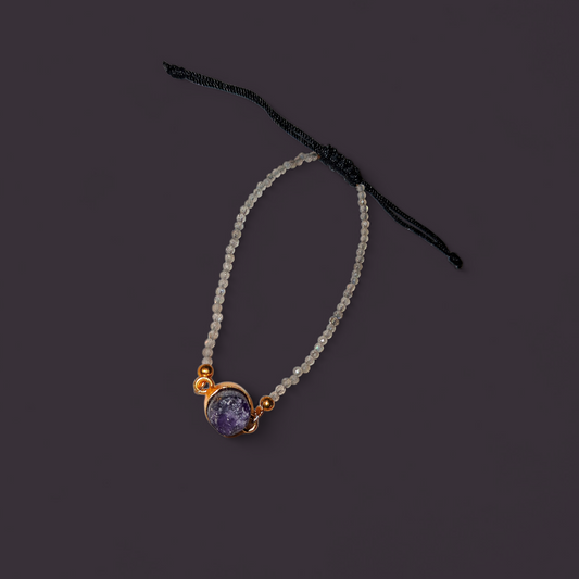 Amethyst Druzy Stress Reliever & Grounding Ritual Bracelet