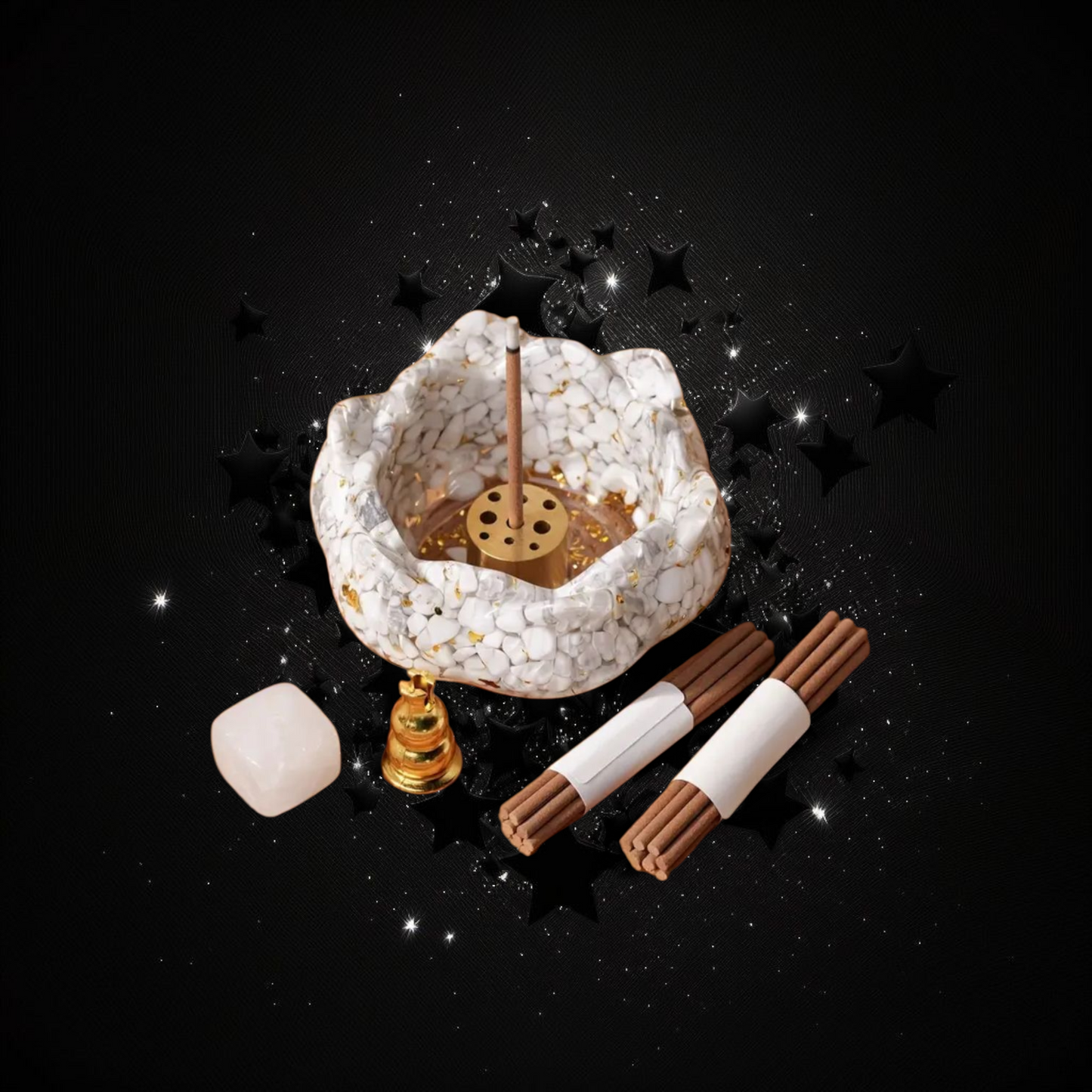 Downloads & Petitions & Prayers Heard & Answered & Given Howlite Crystal Calling / Calling Away Bowl - Ritual Activated & Blessed