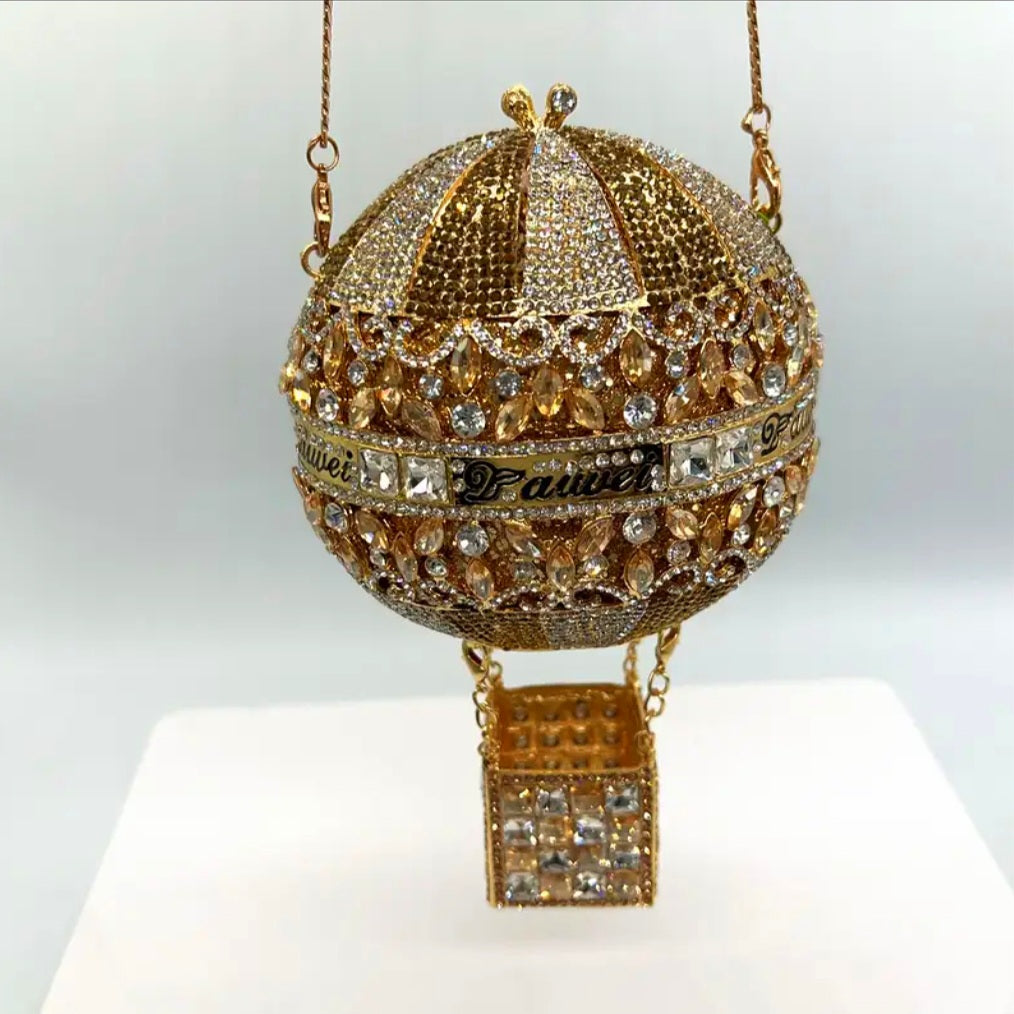 The Sky Isnt The Limit - Magnetic Abundance & Luck Transmuter - Gold / White Ritual Activated & Blessed Hot Air Ballon Purse