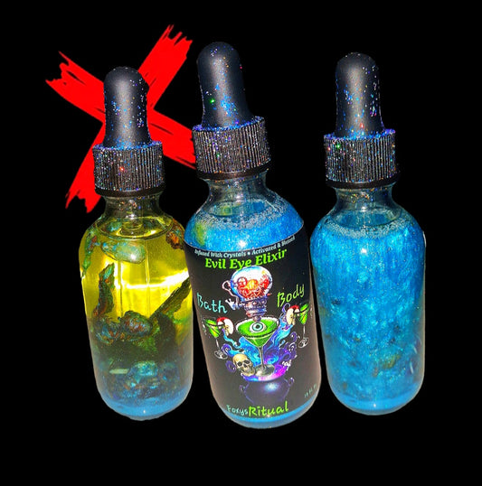 Your Envy Makes Me Success - Crystal Infused Evil Eye Affect Shifter & Blocker - Galaxy Ritual Bath Oil - Activated / Blessed - All Natural