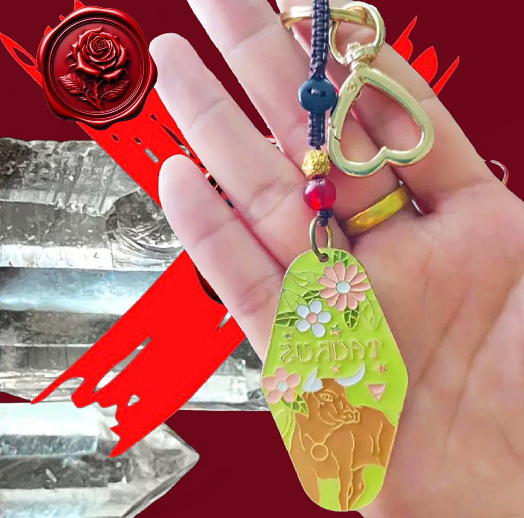 Taurus Protection & Transmuting Keychain - Home, Vechile, Kids, Travels - Ritual Activated & Blessed