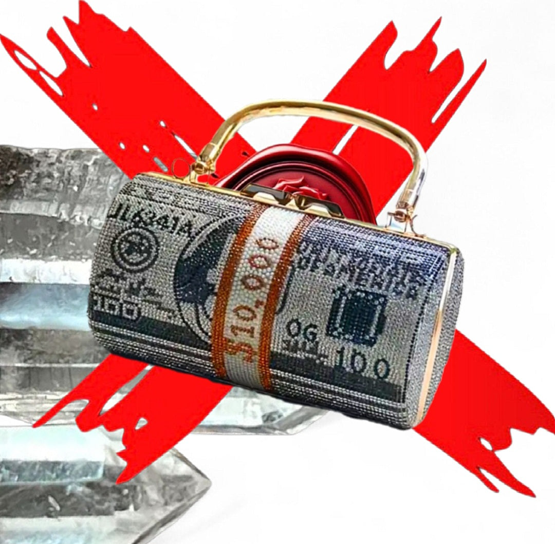 Money Comes To Me - Magnetic / Manifesting / Protection - Dark Grey Ritual Activated & Blessed Purse