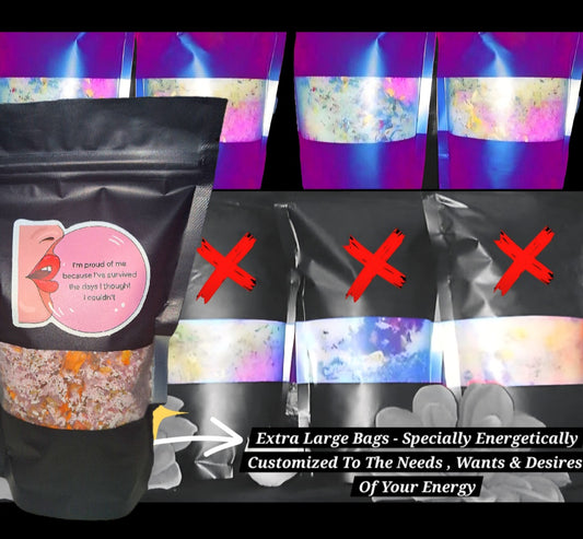 Instant Manifestation & Powerful Cleansing Ritual - Large Spiritual Bath Bag Energetically Custom Made