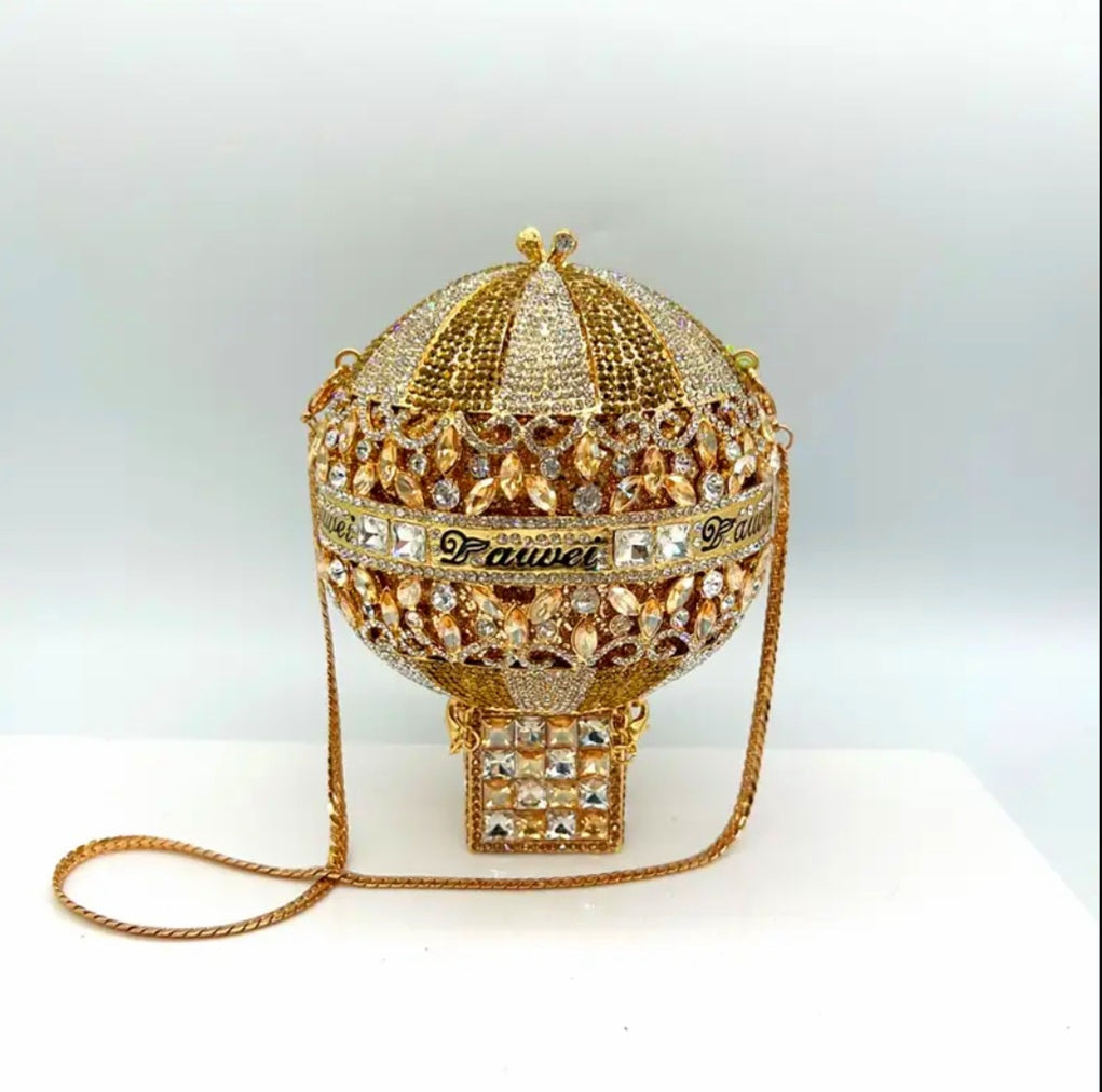 The Sky Isnt The Limit - Magnetic Abundance & Luck Transmuter - Gold / White Ritual Activated & Blessed Hot Air Ballon Purse