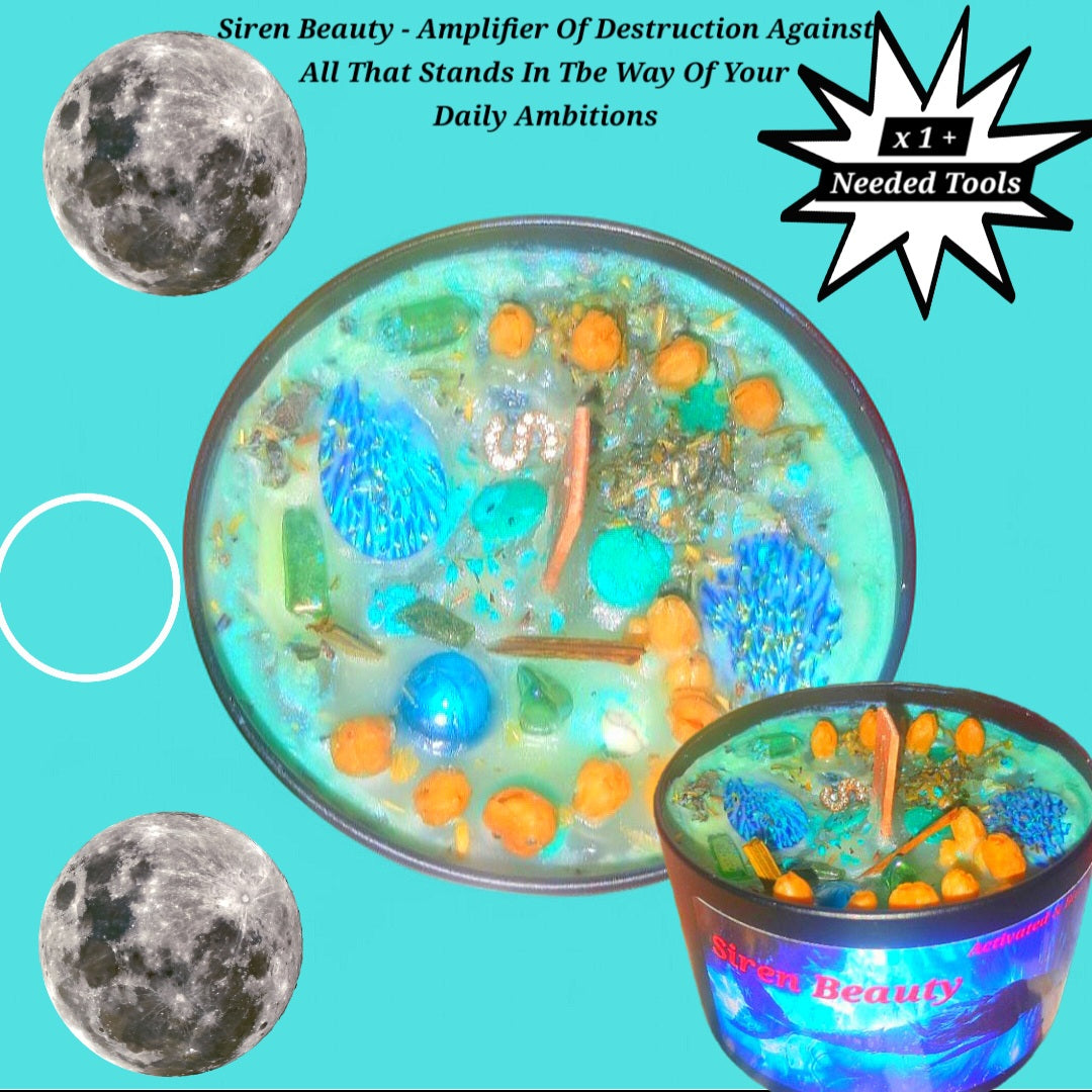 Siren Beauty - Amplifier Of Nothing Standing In Your Way Daily Ambitious Energy - Powerful Ritual Candle