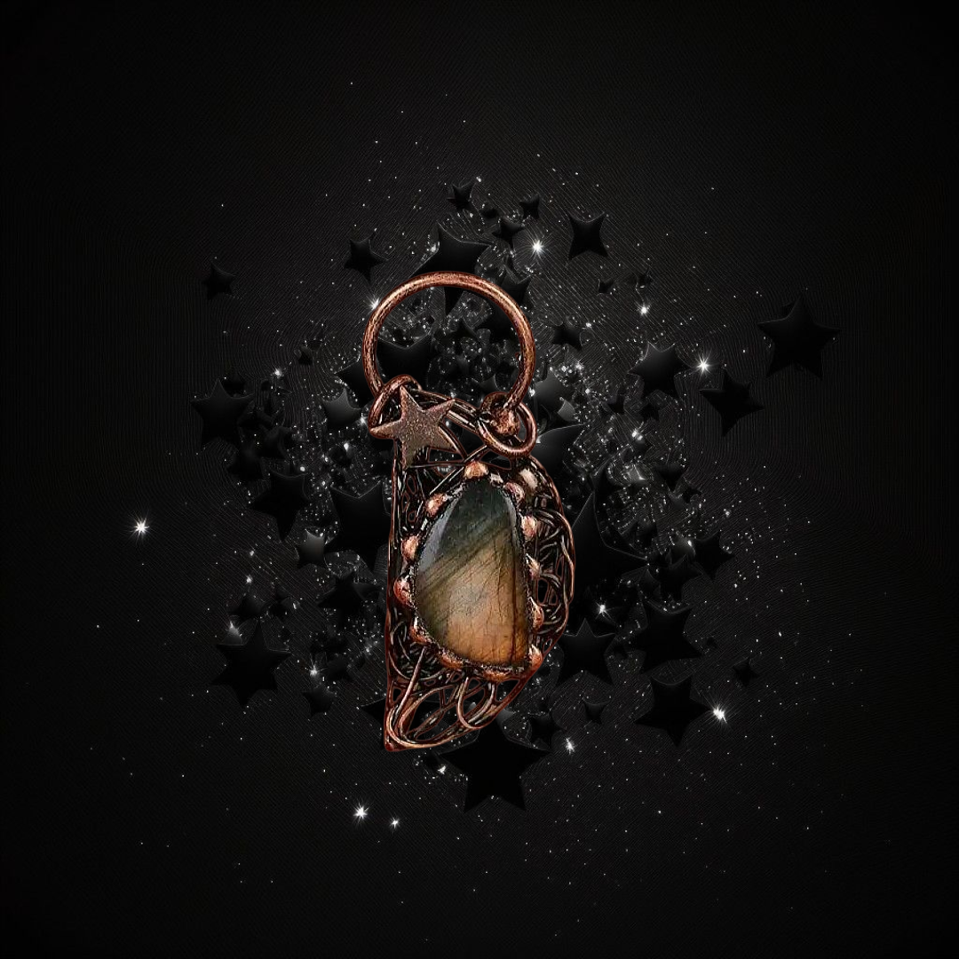 Aura Amplifier & Protector - From Energy Vampires / Lower V. - Labradorite Powerful Ritual Activated & Blessed Necklace