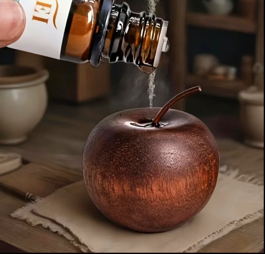 Thoughts Shaping Realities - Intention Amplifier - Ritual Oil Armona Therpy Wooden Apple & Jar Of Ritual Oil For Manifesting / Protection - Ritual Baths & Meditation