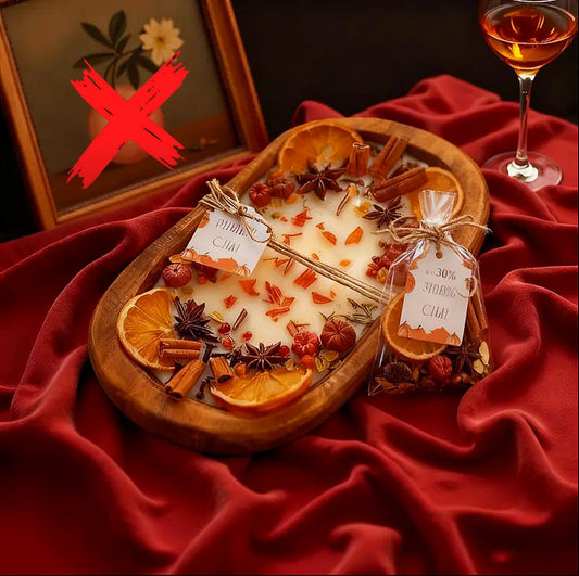 Energy Clearing & Shielding - Transmuting Energy - Pumkin Lemon Carved Wooden Ritual Candle Activated & Blessed