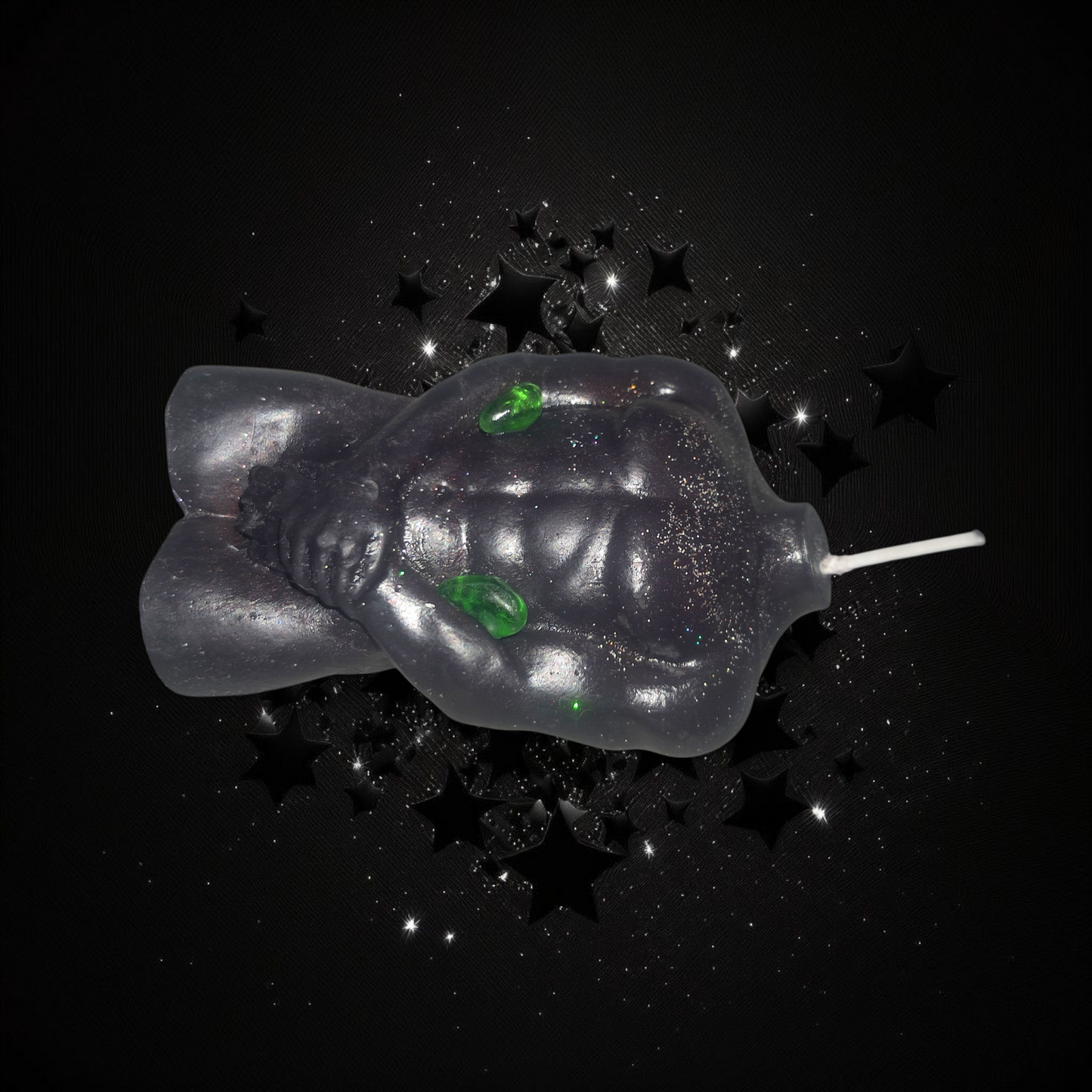 Stars Align For Me - Green Stone Filled Ritual Masculine Blessing & Abundance Wish Candle