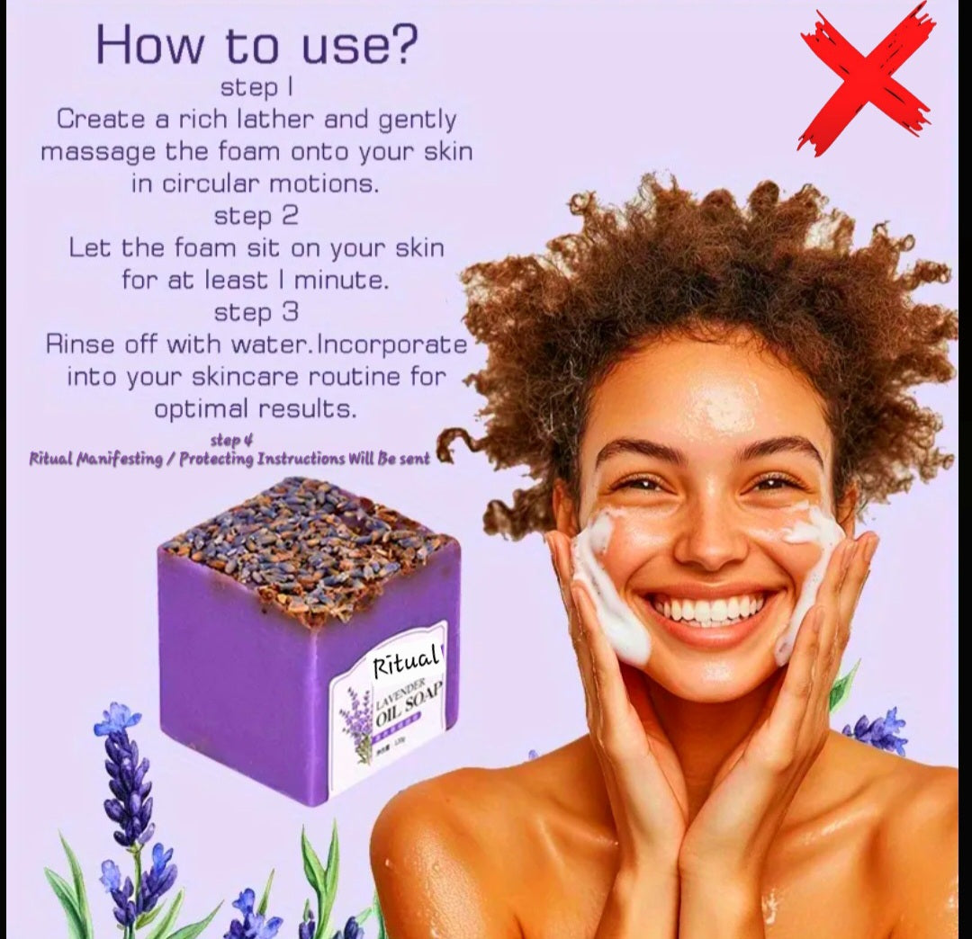 Transmuting Away Worries & Doubts & Stressful Issues - Lavender Ritual Activated & Blessed Soap