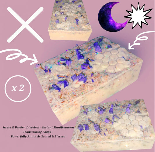 Stress & Burden Dissolver - Instant Manifestation Of Peace / Luck - w/ Removal Of Dark Magic - Powerful Ritual Soap x2 Per