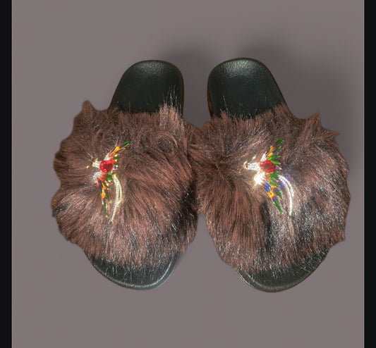 Every Step Counts - Mocha Bear Brown/Black Ritual Manifesting & Protection Activated & Blessed Slides