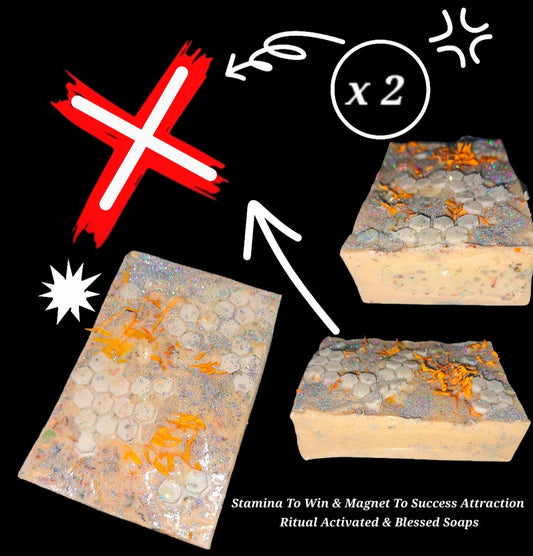 Stamina To Win & Magnet To Success - w/ Removal Of Dark Magic - Powerfully Enhanced Ritual Soap ×2 Per