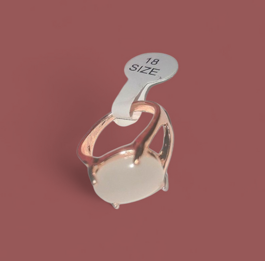 Pink Quartz Crystal Ritual Ring