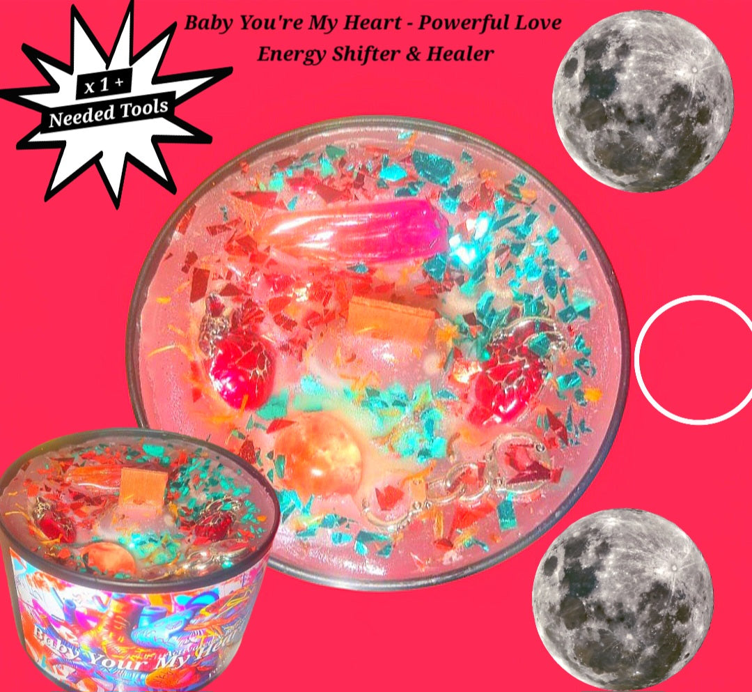 Your My Heart & One Love - Powerful Energy Protection / Blockages - Dark Magic Removal - Powerful Ritual Candle