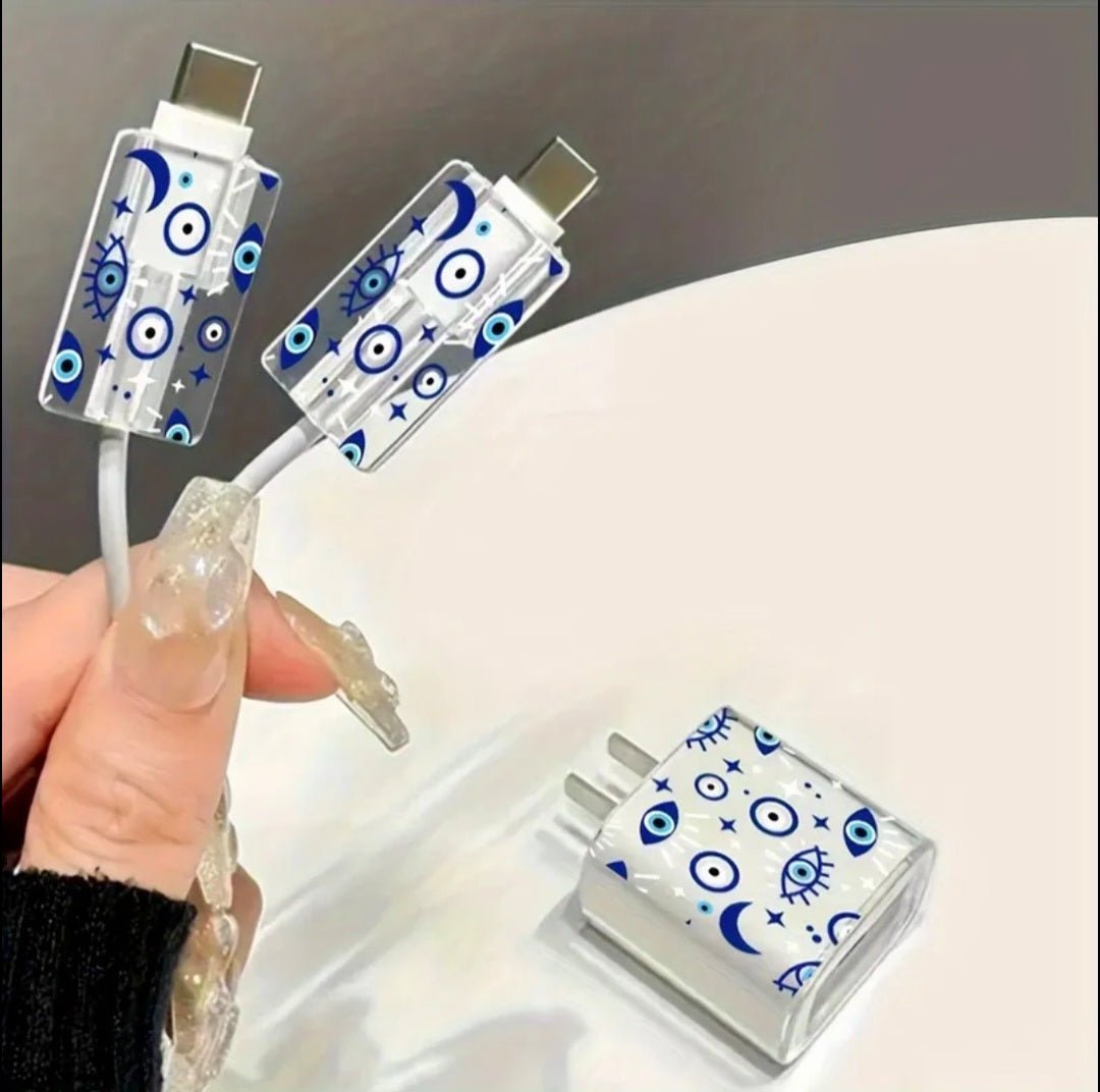 Evil Eye Protection & Shielding Charger Set - Technology From Witchcraft Dark & ill Intentions From Seeping Into Conversations & Daily Creations - Ritual Activated & Blessed