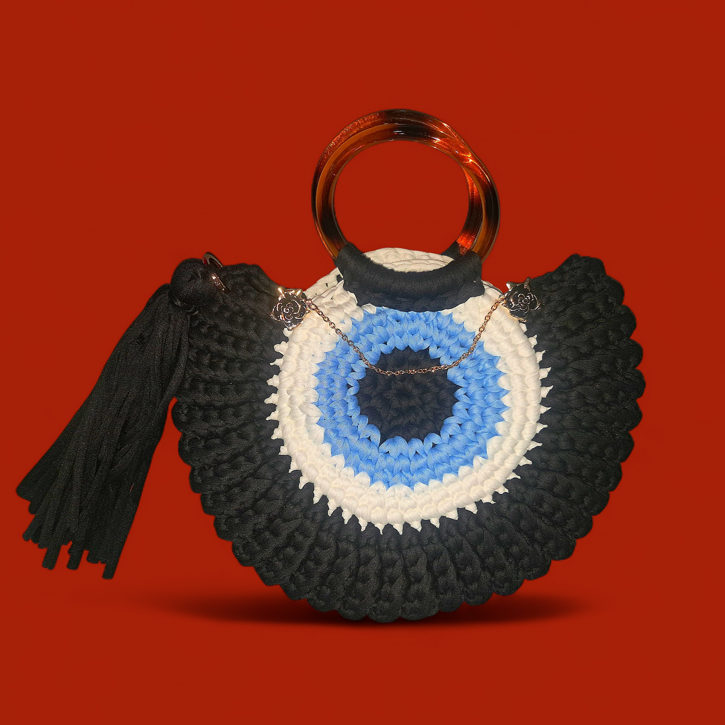 Black Rose Phoenix Rising Transmuter & Shielding - Ritual Black Evil Eye Activated Purse