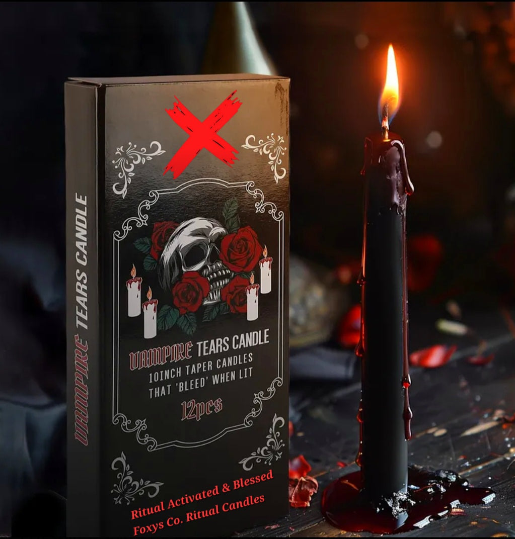 Blood Of A Angel To Bind / Protect Love & Karmic Repellent Of Demons & Vampires & Siphoning / Road Blocks / Bad Luck - Ritual Activated & Blessed Blood Candles - Set Of 12