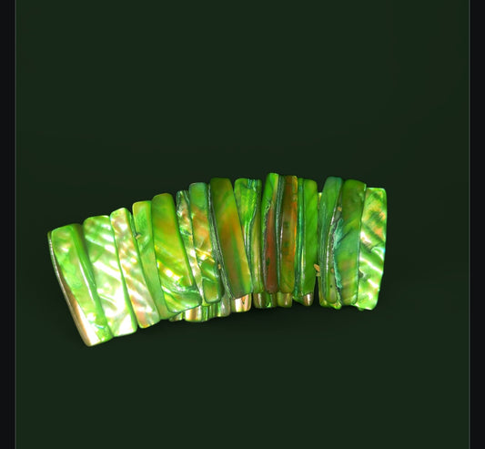Energy Wave Calmer & Corrector - Ritual Activated Green Abalone Bracelet