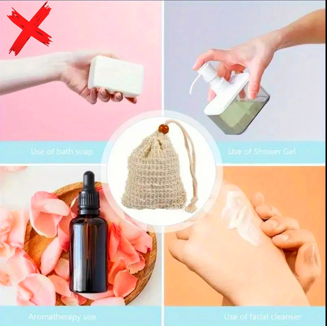 Holding All The Magick - Bamboo Ritual Soap Holder Bag - ×2 Per Order W/ Gifted Crystals