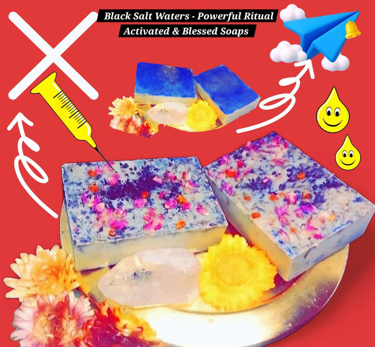 Black Salt Waters - Powerful Ritual Activated & Blessed Soaps ×2 Per