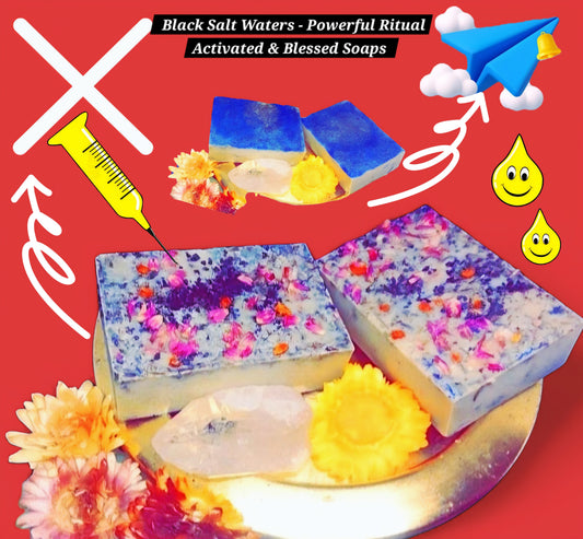 Black Salt Waters - Powerful Ritual Activated & Blessed Soaps ×2 Per