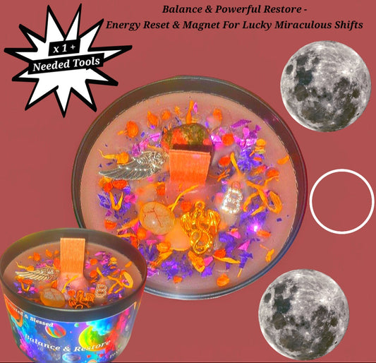 Balance & Powerful Energy Reset After Struggles & Magnet For Lucky Miraculous Shifts After Dark Magic Removal - Powerful Ritual Candle