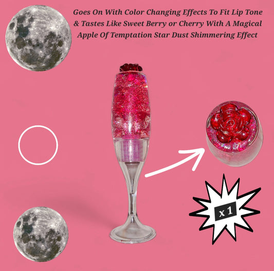 Apple Of Temptation - Galaxtic Star Dust Color Changing - Clear Ritual Activated & Blessed - Instant Manifestation & Cleansing Energy Lip Gloss