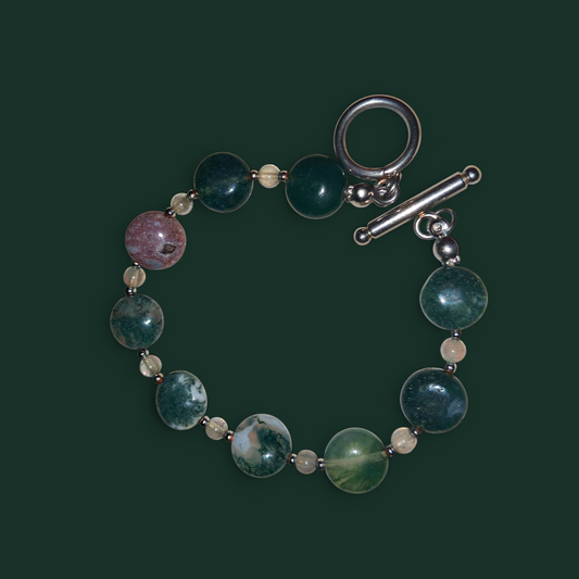 Tranformation & Growth Moss Agate & Labradorite Ritual Bracelet