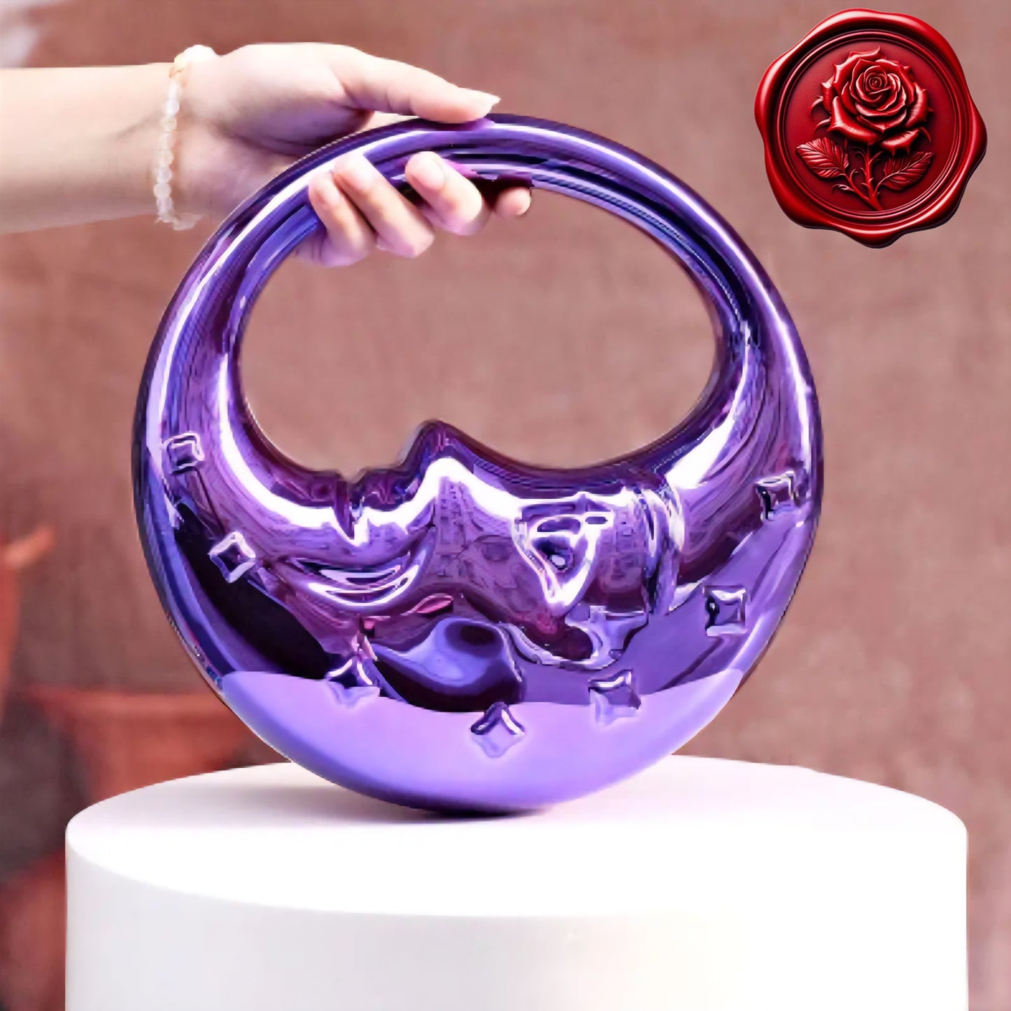 The Moon & Stars Shine On Me & Guard Me - Purple Ritual Activated & Blessed Purse