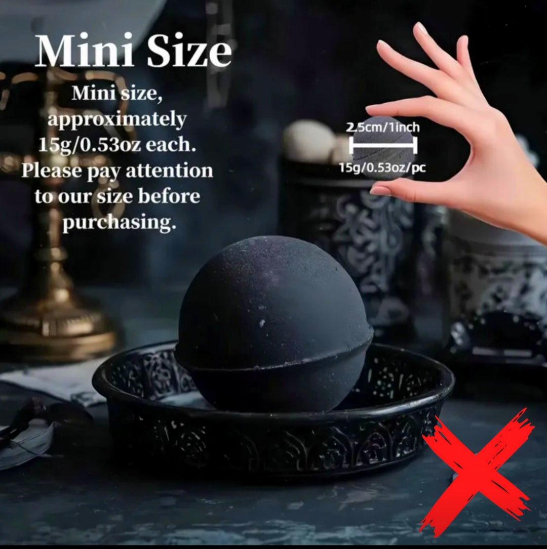 Karmic Repellent - Extremely Powerful Boundaries Activated & Blessed & Secured - Ritual Black All Natural Bath Bombs Set Of 16