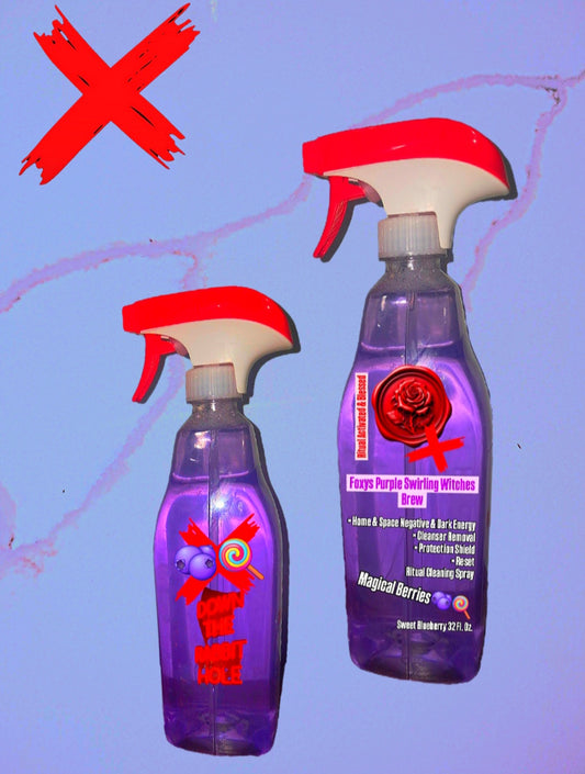 Sweet Blueberry Dream - Purple Witches Brew - Ritual Cleansing & Energy Clearing / Protection Spray For Removal Of Spiritual Attacks & Shielding Of Continuing