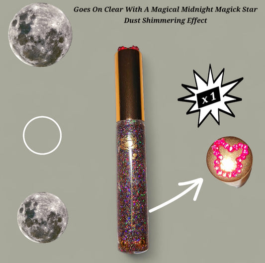 Midnight Magic - Galaxtic Star Dust - Clear Ritual Activated & Blessed - Instant Manifestation & Cleansing Energy Lip Gloss