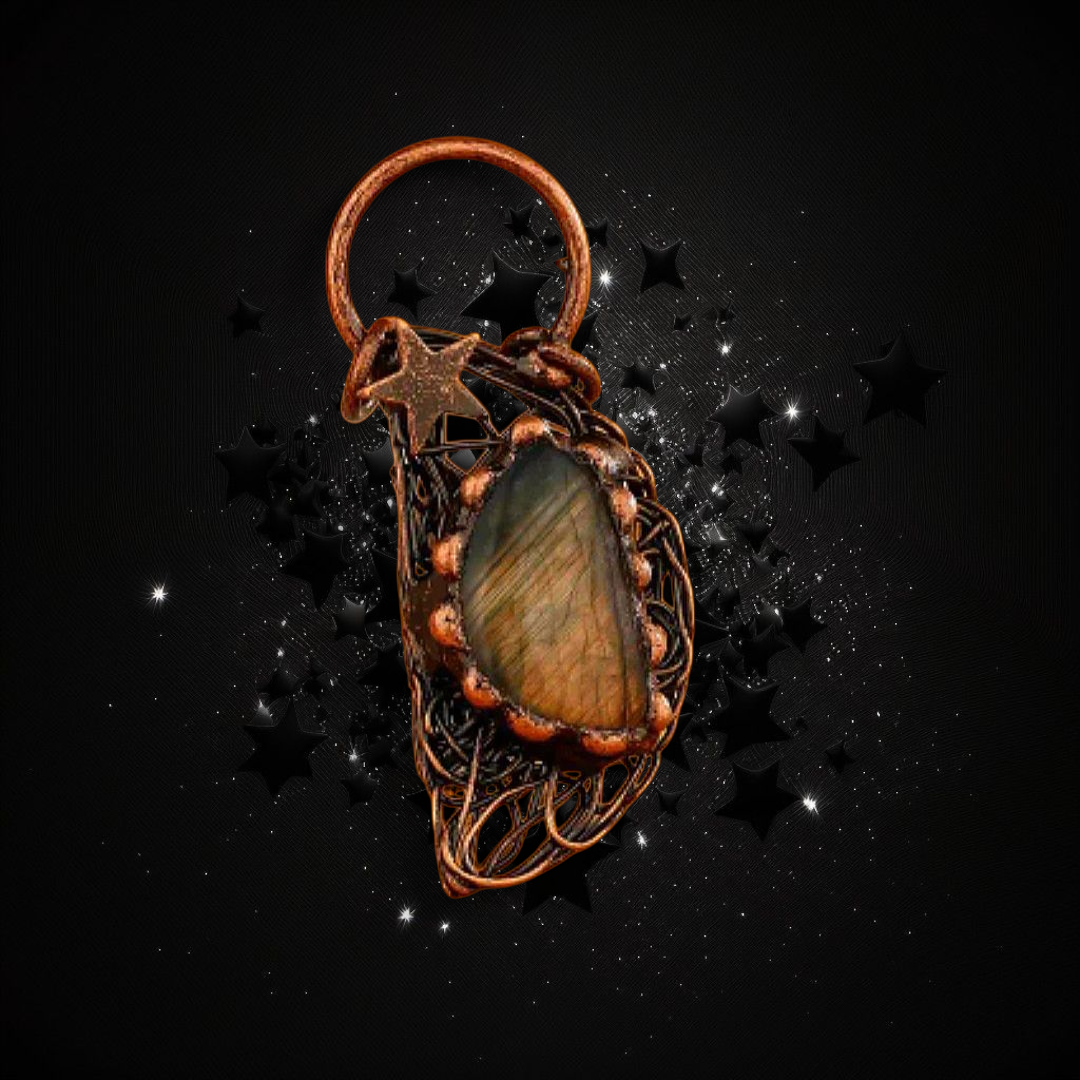 Aura Amplifier & Protector - From Energy Vampires / Lower V. - Labradorite Powerful Ritual Activated & Blessed Necklace