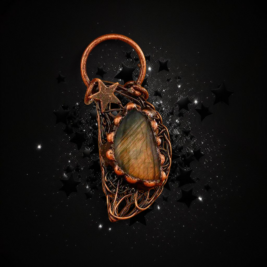 Aura Amplifier & Protector - From Energy Vampires / Lower V. - Labradorite Powerful Ritual Activated & Blessed Necklace
