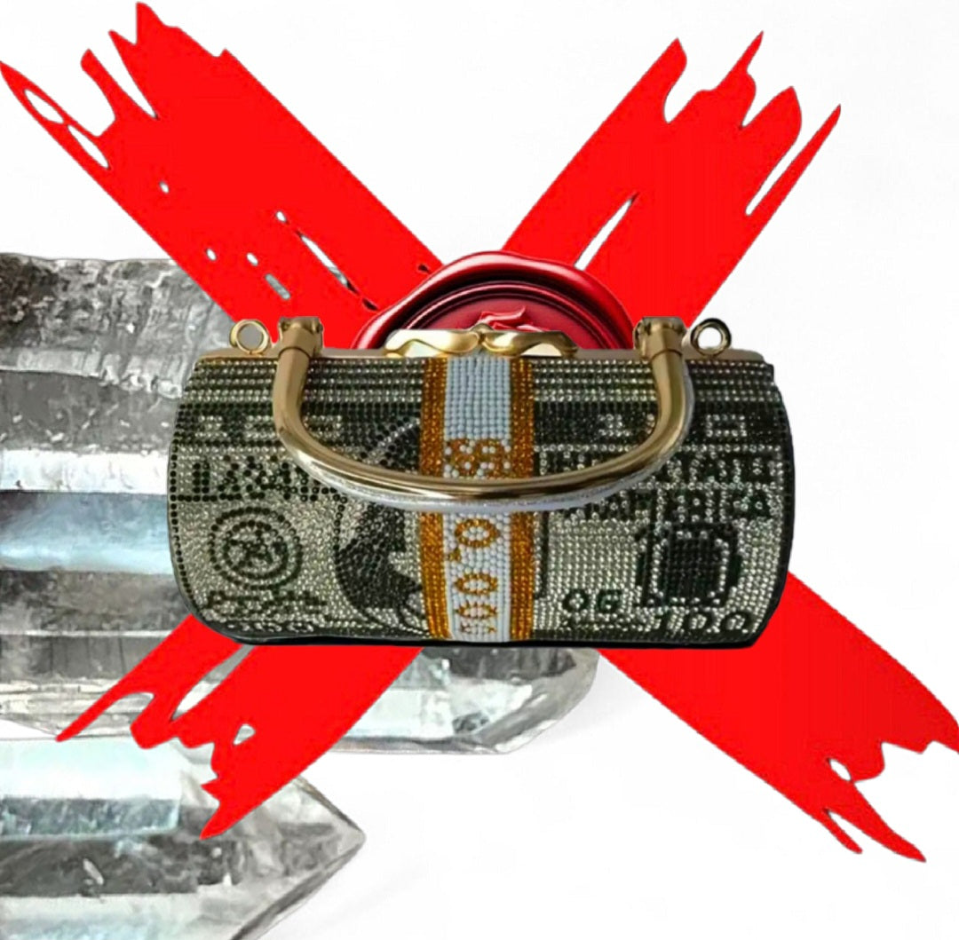 Money Comes To Me - Magnetic / Manifesting / Protection - Dark Grey Ritual Activated & Blessed Purse