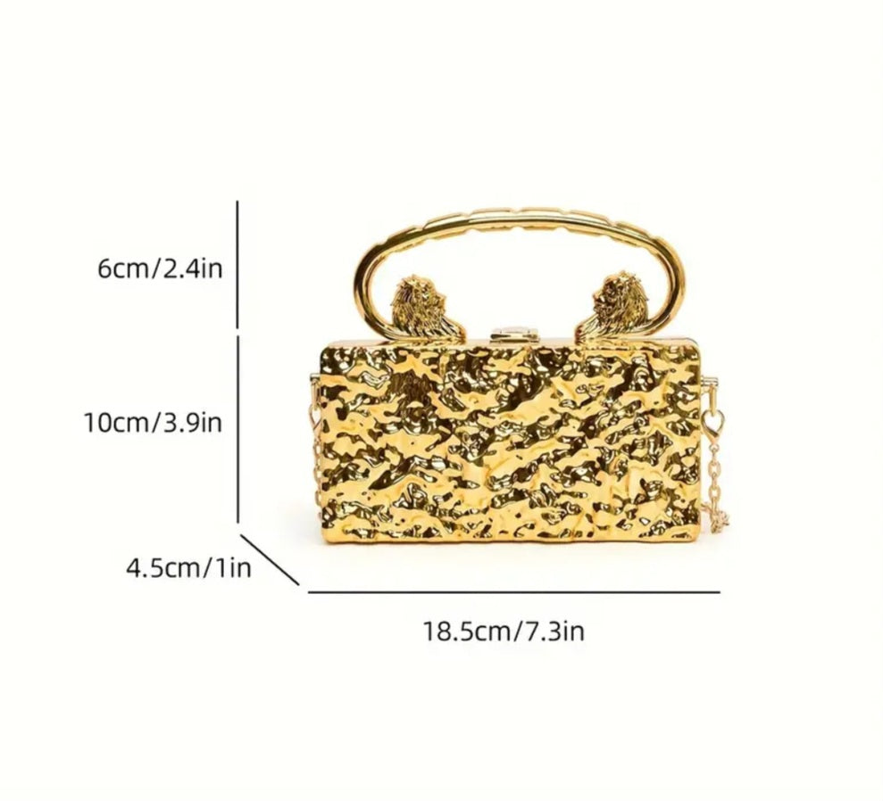 Lion Goddess & Siren Confidence  - Red / Gold Ritual Activated & Blessed Purse