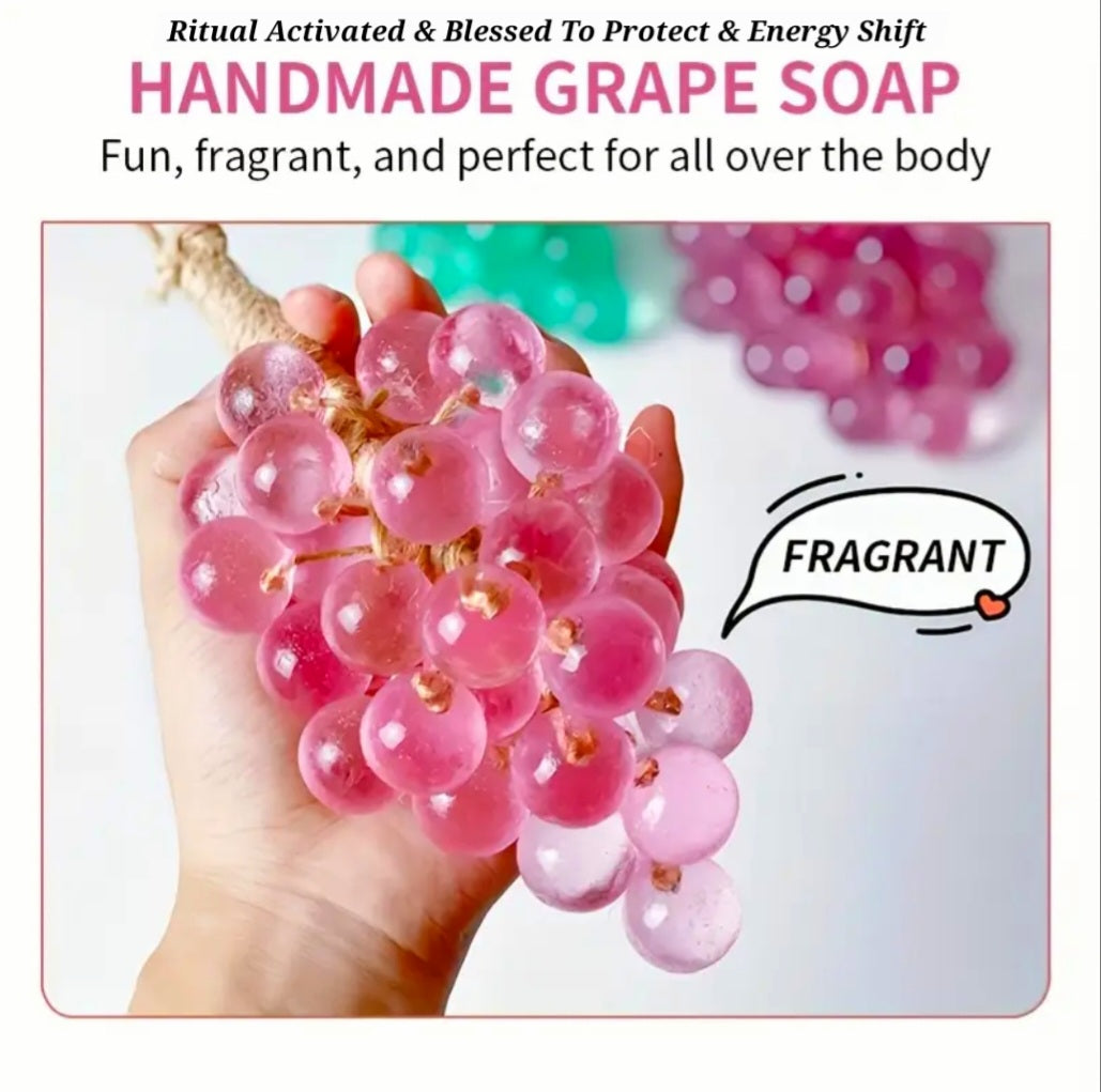 Dark Energy Warfare Cleanser & Illusion Destroyer - Ritual Soap Full Body Grape Activated & Blessed