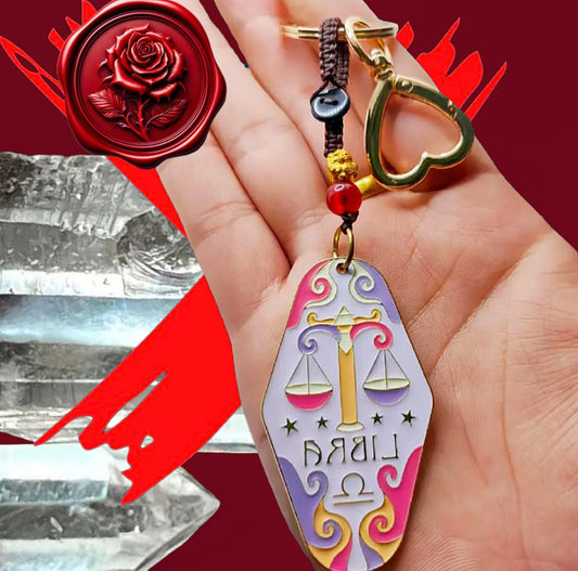 Libra Protection & Transmuting Keychain - Home, Vechile, Kids, Travels - Ritual Activated & Blessed