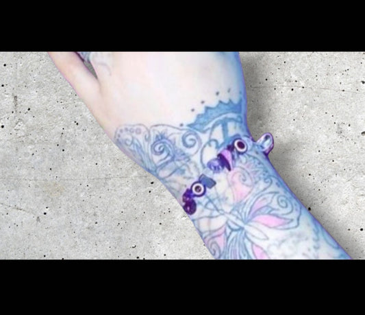 Blue Jasper & Pink Quartz Crystal & Evil Eye Ritual Bracelet