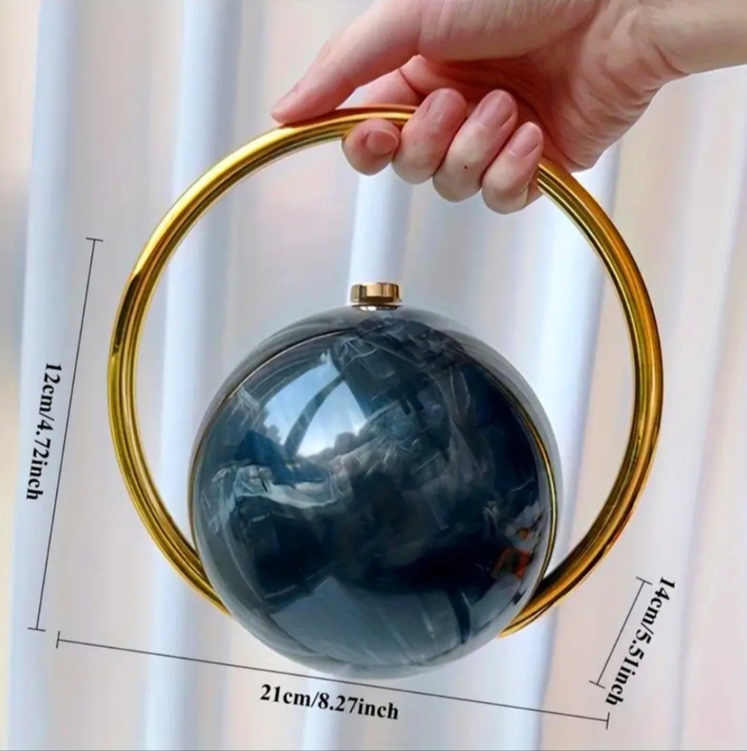 Transmuting Energy Amplifying Bubble - Blue / Gold / Greenish Ritual Activated & Blessed Purse